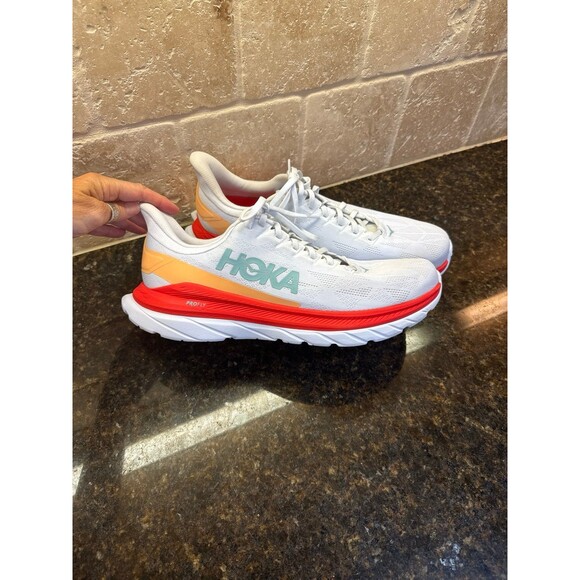 Hoka One Mach 4 'White Fiesta' Men’s 12D Like New - Picture 2 of 9